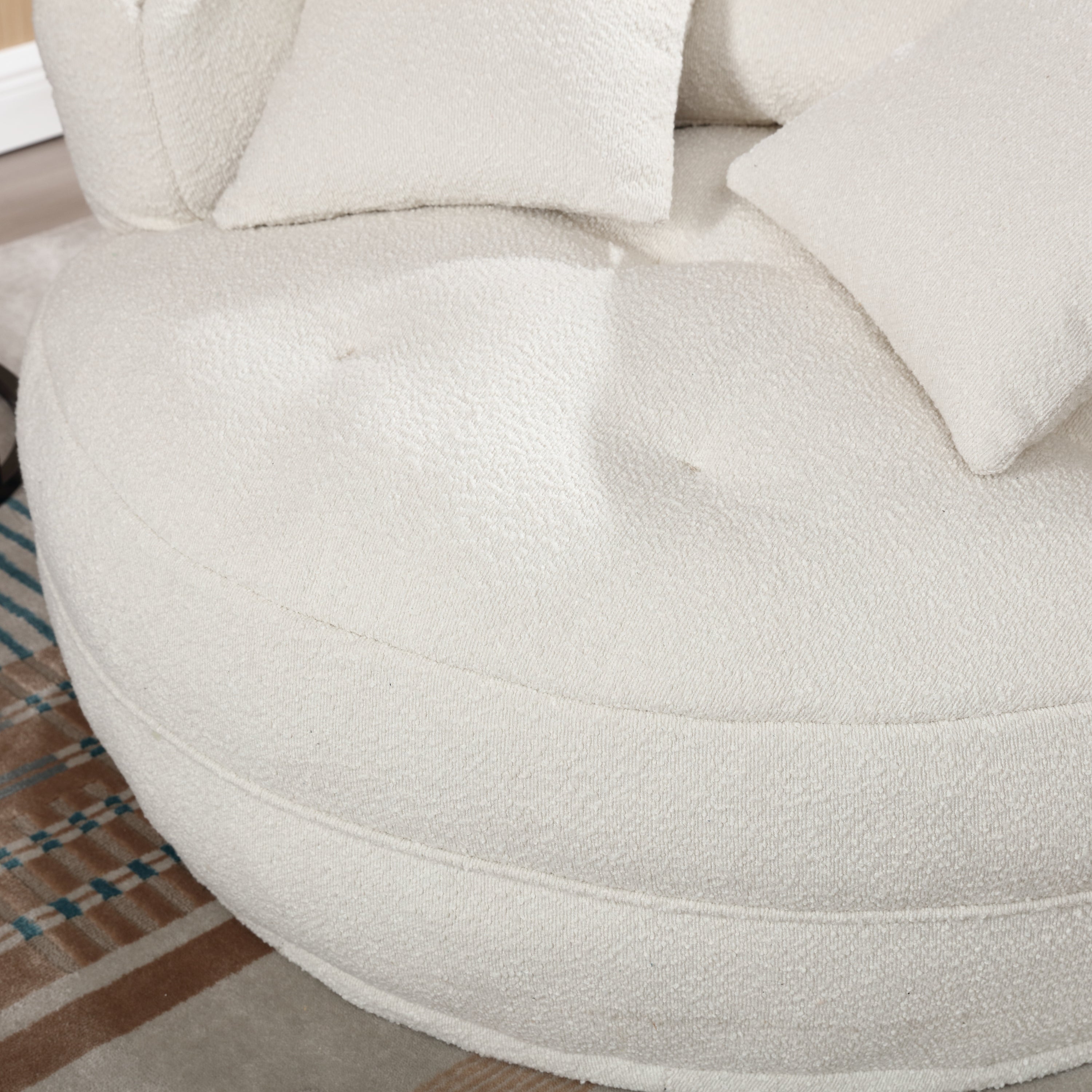 Chenille Sponge single sofa,No Assembly Required,Fluffy Modern Sleeper