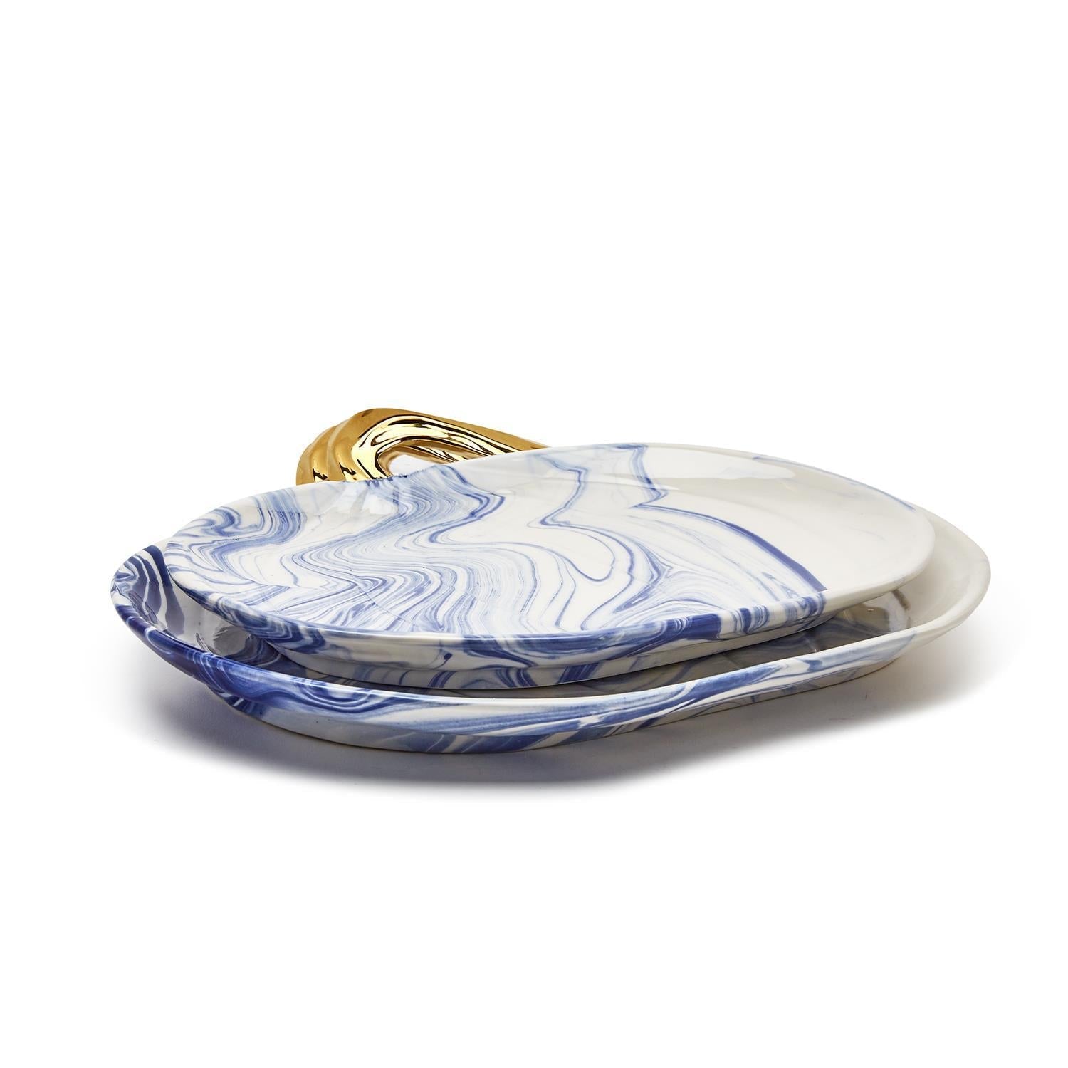 Martha Blue Pumpkin Plate