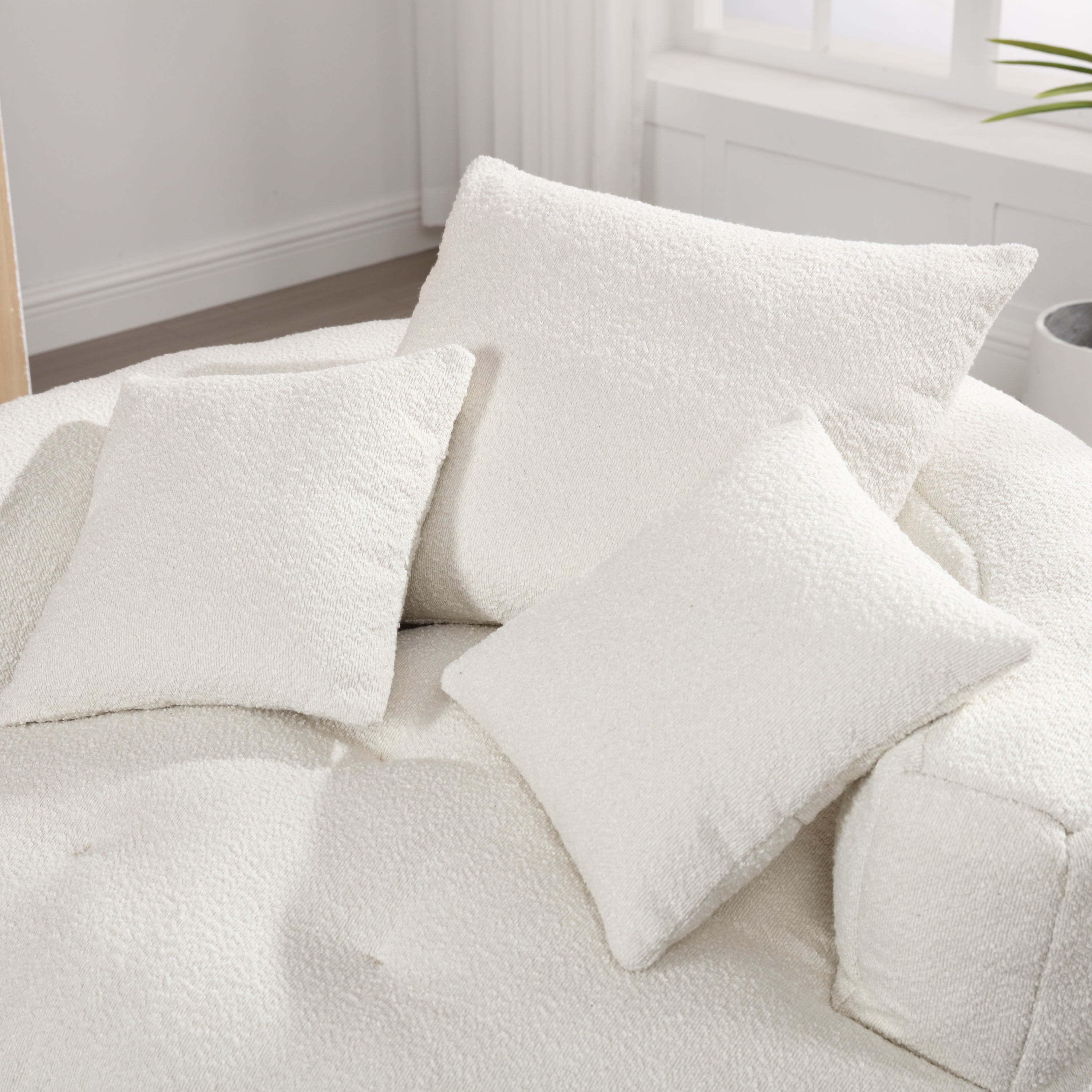 Chenille Sponge single sofa,No Assembly Required,Fluffy Modern Sleeper