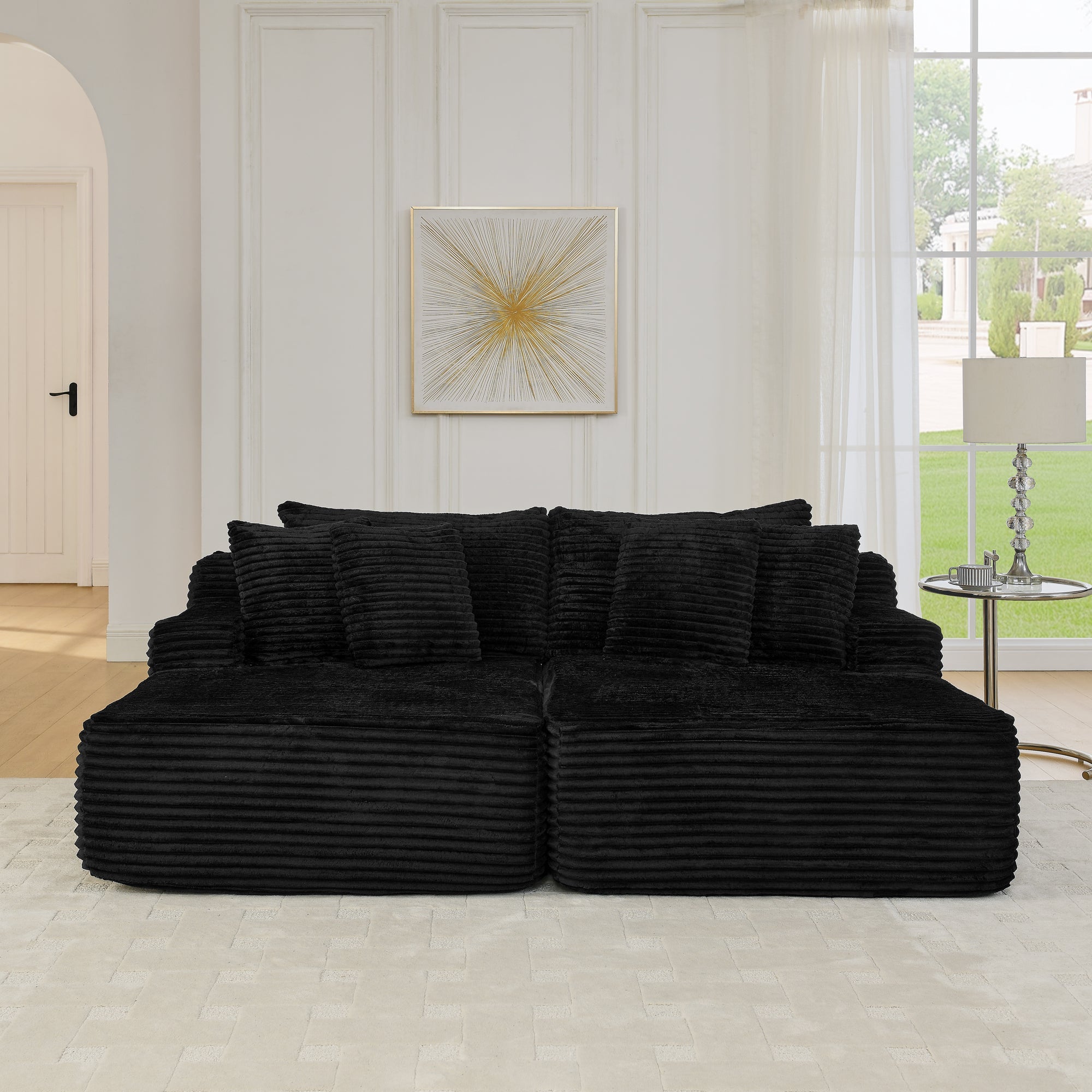Two-seater lazy sofa lounge chair,Compressed sofa no assembly