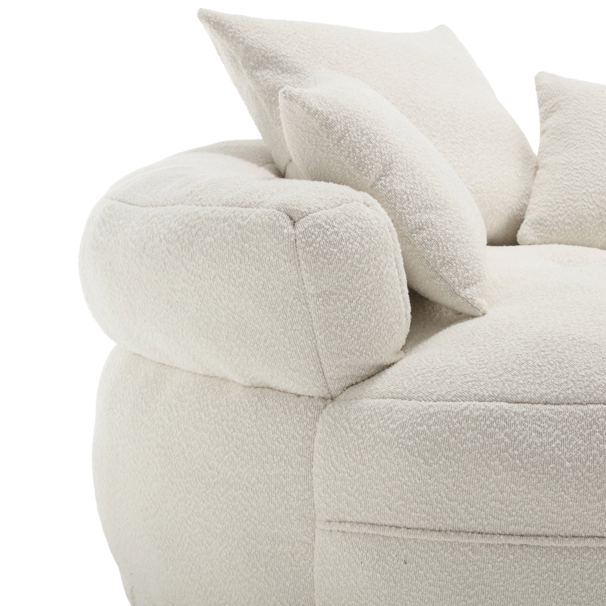 Chenille Sponge single sofa,No Assembly Required,Fluffy Modern Sleeper