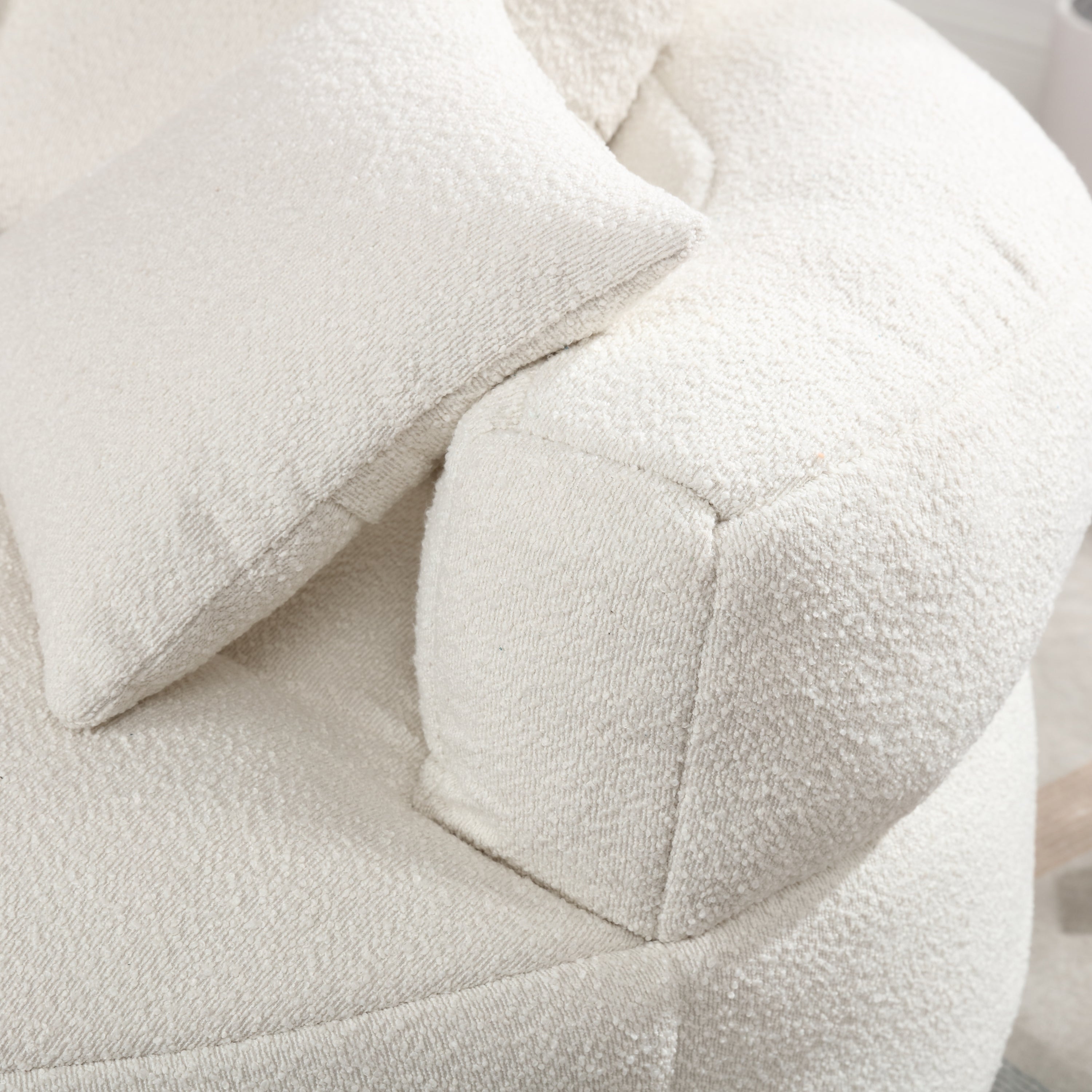 Chenille Sponge single sofa,No Assembly Required,Fluffy Modern Sleeper