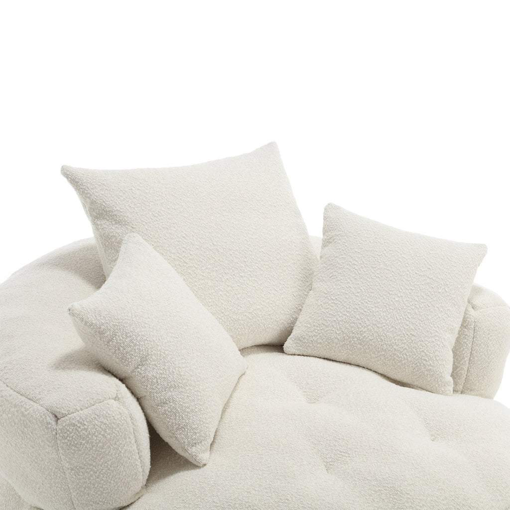 Chenille Sponge single sofa,No Assembly Required,Fluffy Modern Sleeper