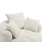 Chenille Sponge single sofa,No Assembly Required,Fluffy Modern Sleeper