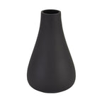 Black Tapered  Short Glass Vase