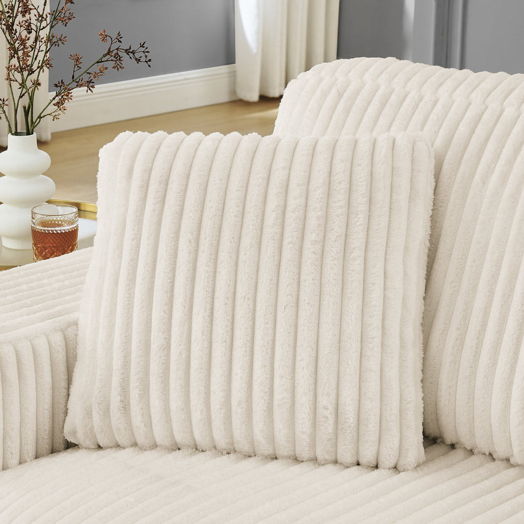 Corduroy Tufted Upholstered Sleeper Sectional Sofa, L-Shaped Modular