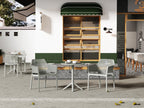 LuneluX_Home – 7-Seater Outdoor Sectional Sofa Set with Glass Table