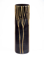 floor burgundy art decorative glass vase 7017/400/sh268