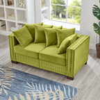 Modern Design Living Room Sofa 2+3 Seater Square armrest with Silver
