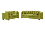 Modern Design Living Room Sofa 2+3 Seater Square armrest with Silver