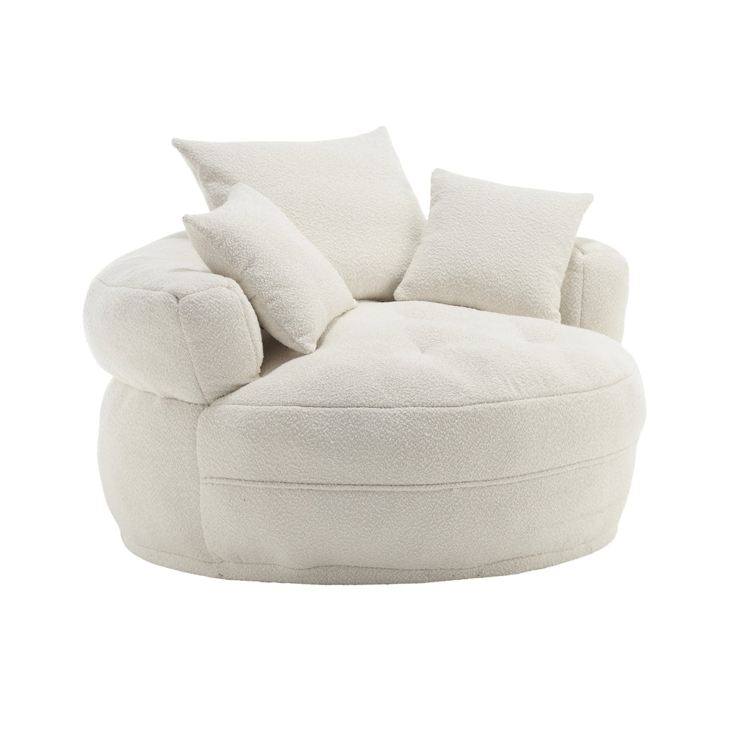 Chenille Sponge single sofa,No Assembly Required,Fluffy Modern Sleeper