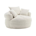 Chenille Sponge single sofa,No Assembly Required,Fluffy Modern Sleeper