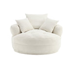 Chenille Sponge single sofa,No Assembly Required,Fluffy Modern Sleeper