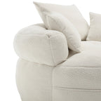 Chenille Sponge single sofa,No Assembly Required,Fluffy Modern Sleeper