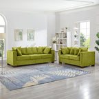 Modern Design Living Room Sofa 2+3 Seater Square armrest with Silver