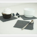 Set of linen coasters