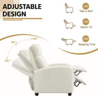 Corduroy Recliner Chair Single Sofa Home Theater Seating Adjustable