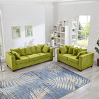 Modern Design Living Room Sofa 2+3 Seater Square armrest with Silver